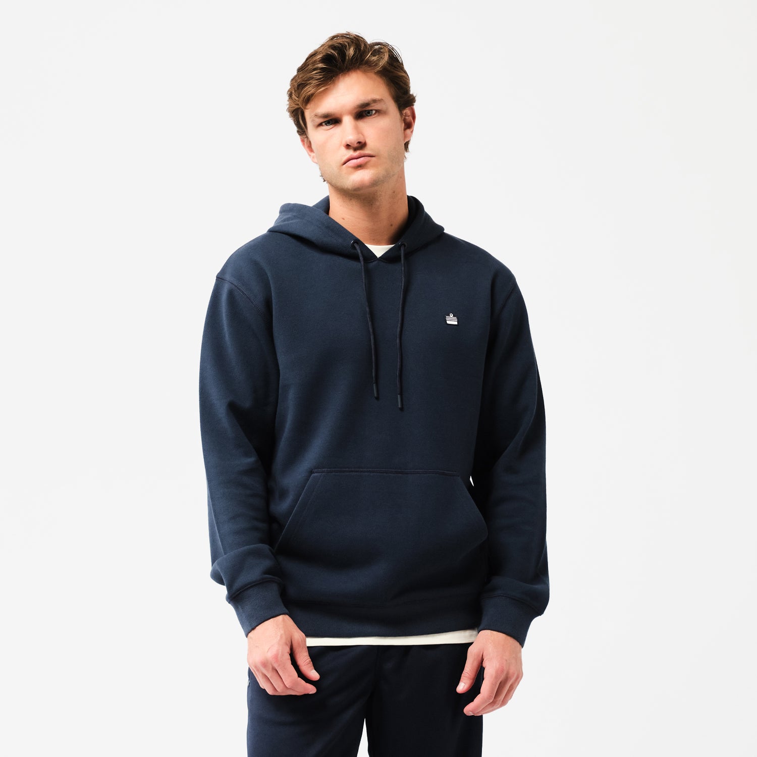 Admiral Athletics フルジップフーディ M ネイビー Clemence Admiral Pique Hoodie | Mens | Navy - Admiral Sports