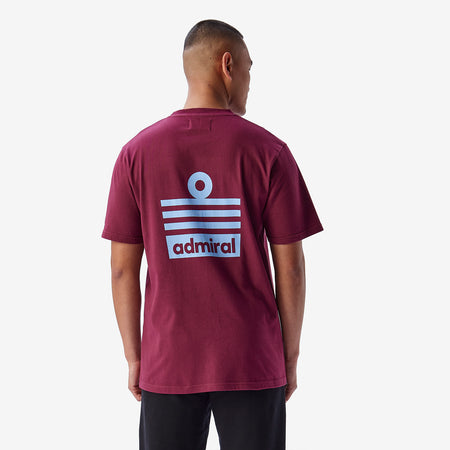 Admiral Ensign T-Shirt - Burgundy/Sky