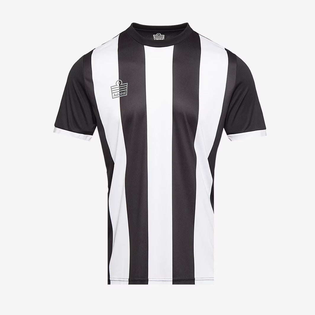 Black and white football shirt on sale