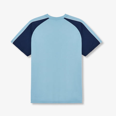 Pluto Raglan Poly T-Shirt - Sky Blue/Navy
