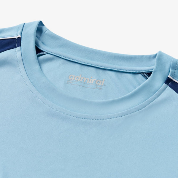 Pluto Raglan Poly T-Shirt - Sky Blue/Navy