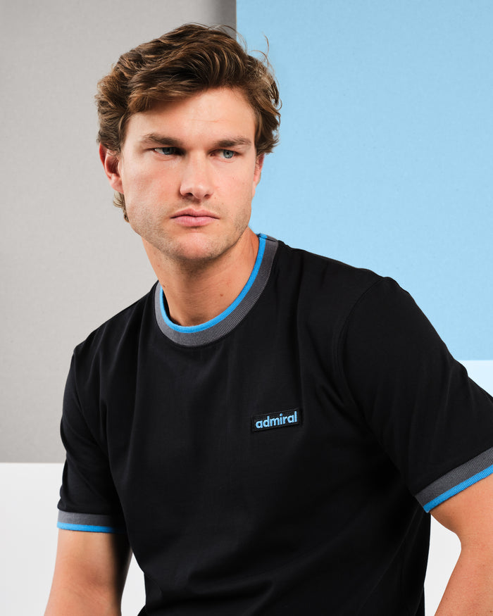 Neal Ringer T-Shirt - Black