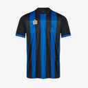 Striped Football Shirt Adults - Black/Royal