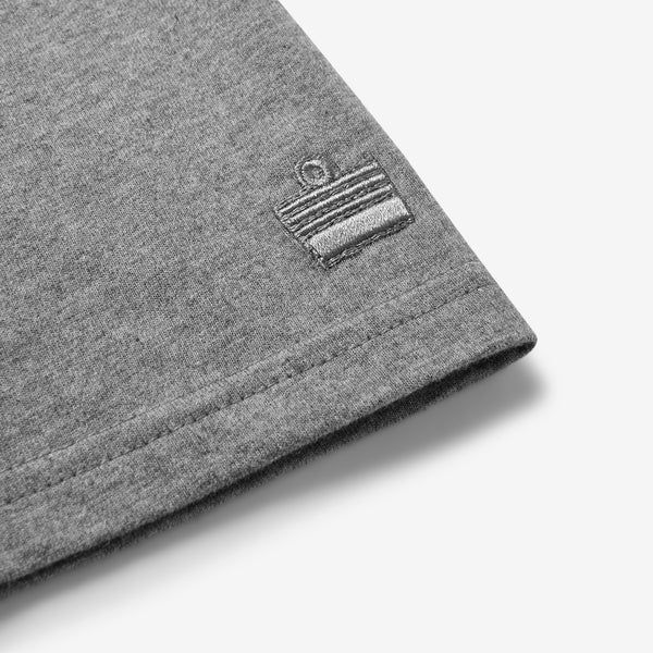 Denzell Embroidered T-Shirt - Grey Marl