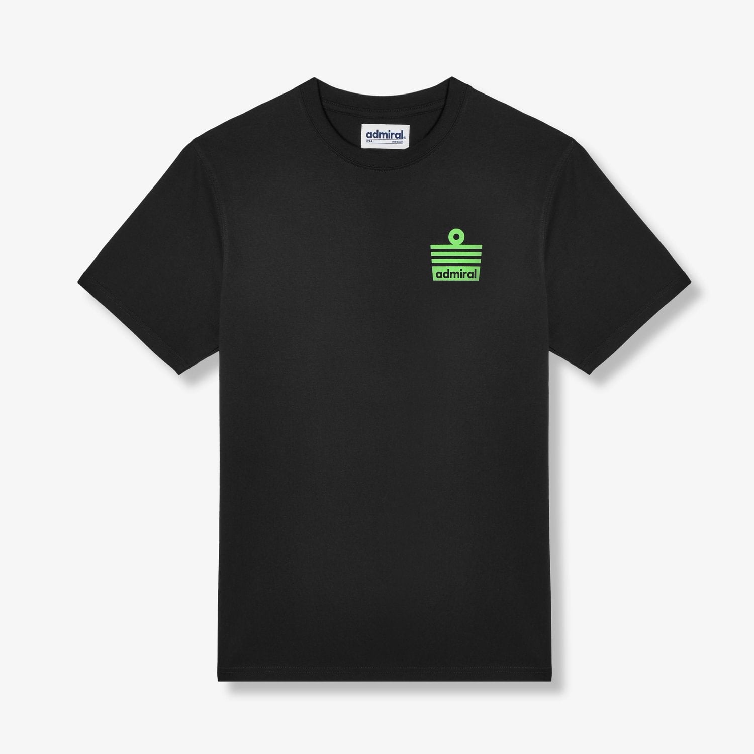 Denzell Ensign Logo T-Shirt - Black/Lime - Admiral Sports
