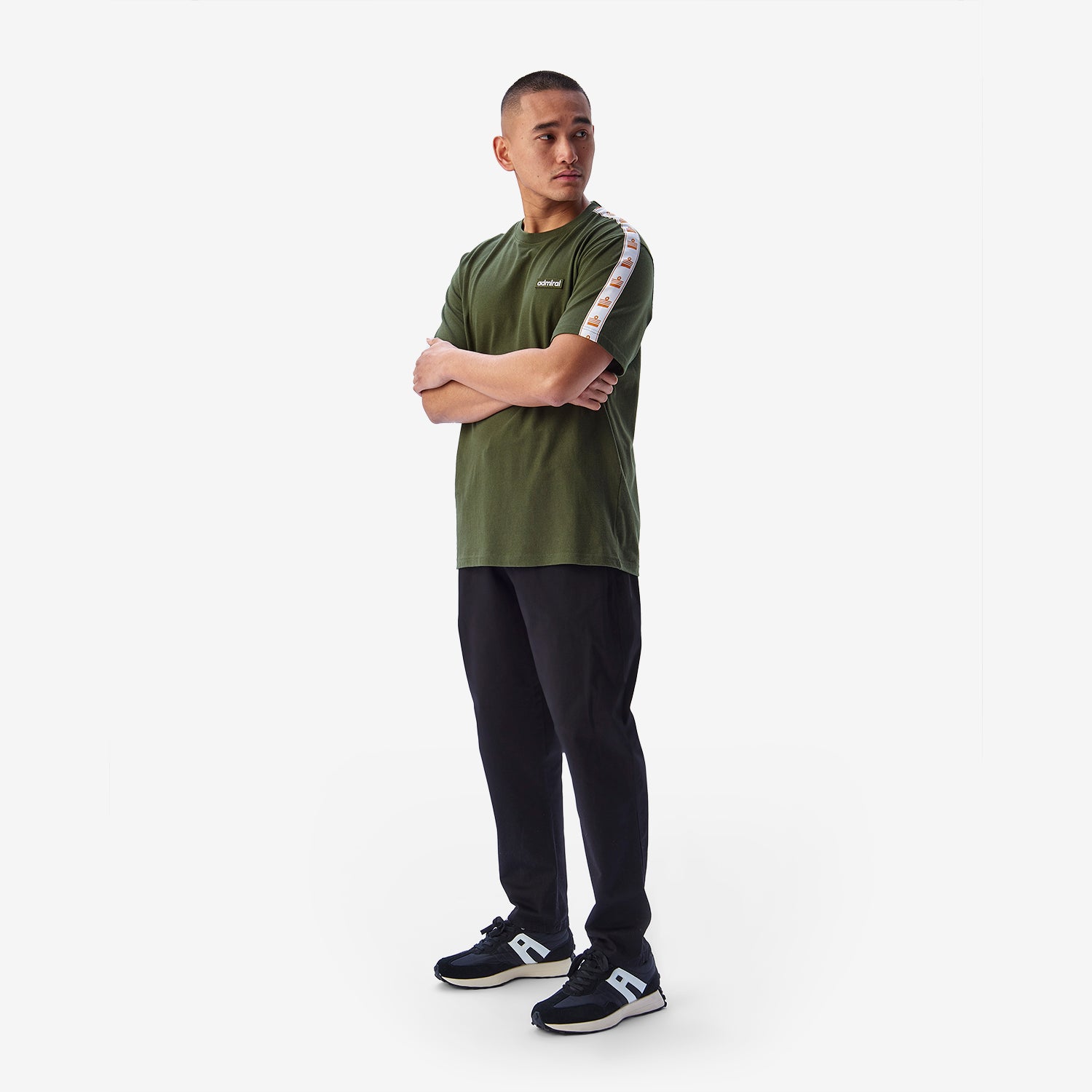 Bardon Repeat Tape T-Shirt - Dark Green - Admiral Sports