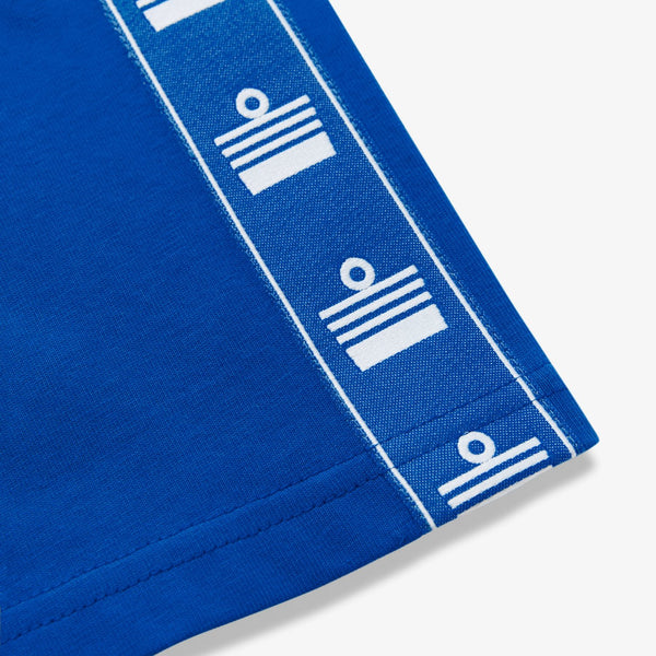 Bardon Repeat Tape T-Shirt - Royal Blue/White