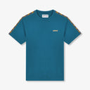 Bardon Repeat Tape T-Shirt - Teal/Yellow