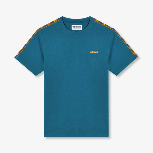 Bardon Repeat Tape T-Shirt - Teal/Yellow