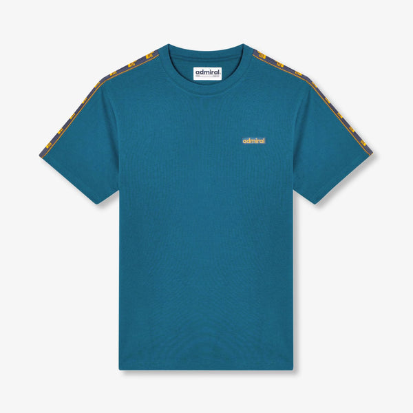 Bardon Repeat Tape T-Shirt - Teal/Yellow