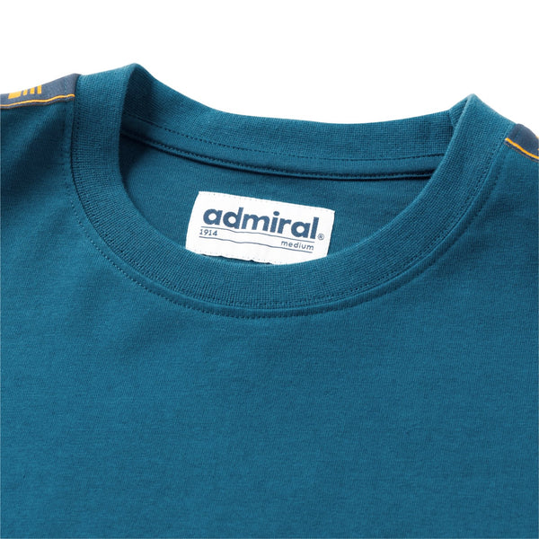 Bardon Repeat Tape T-Shirt - Teal/Yellow