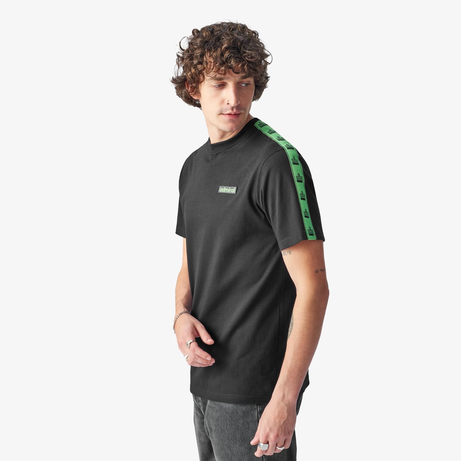 Denzell Admiral Sportswear T-Shirt - Black/Lime