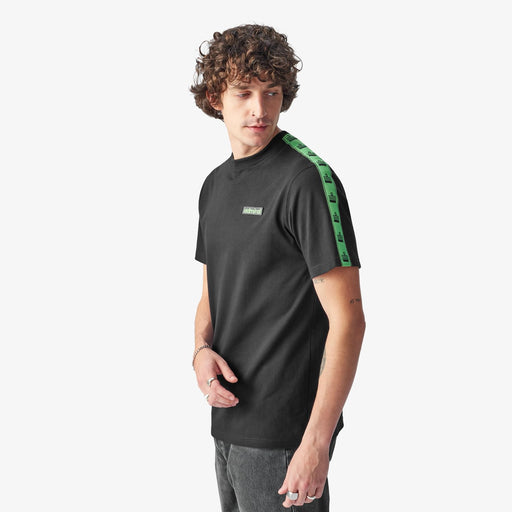 Bardon Repeat Tape T-Shirt - Black/Lime