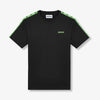 Bardon Repeat Tape T Shirt Black Lime