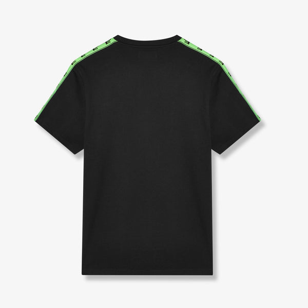 Bardon Repeat Tape T-Shirt - Black/Lime