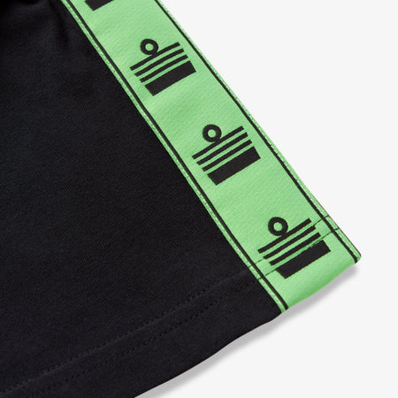 Bardon Repeat Tape T-Shirt - Black/Lime