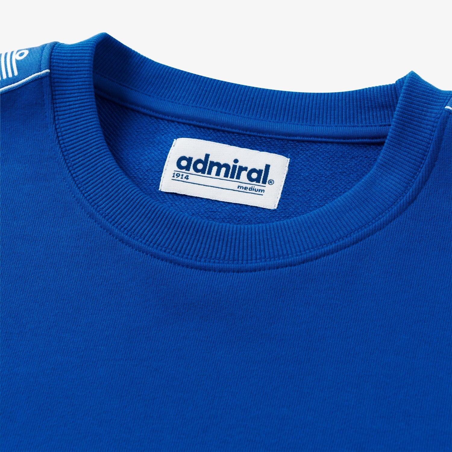 Alton Repeat Tape Sweatshirt | Royal Blue/White | Admiral Sports