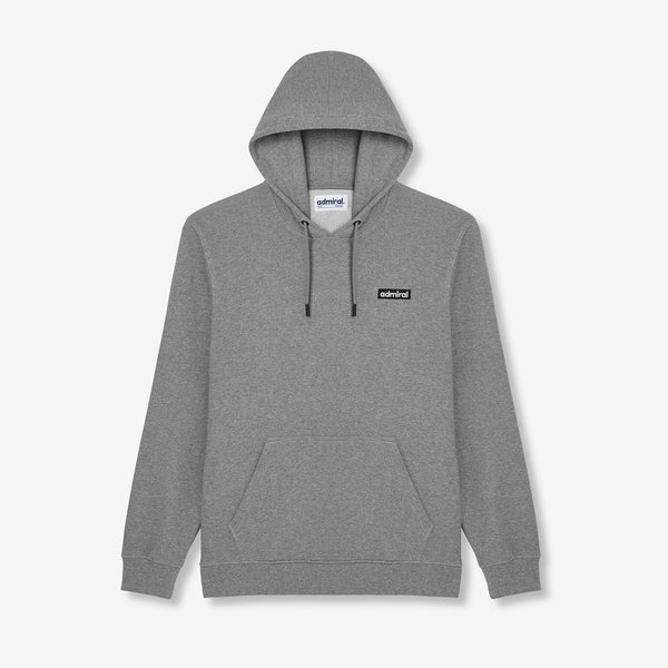 Harcourt Embroidered Hoodie - Grey Marl