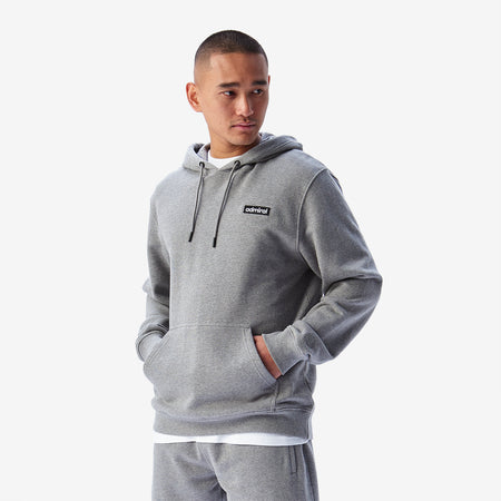 Harcourt Embroidered Hoodie - Grey Marl