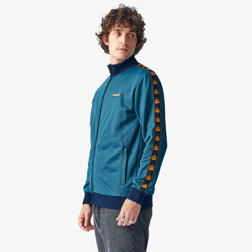 Coles Repeat Tape Track Top - Teal/Yellow