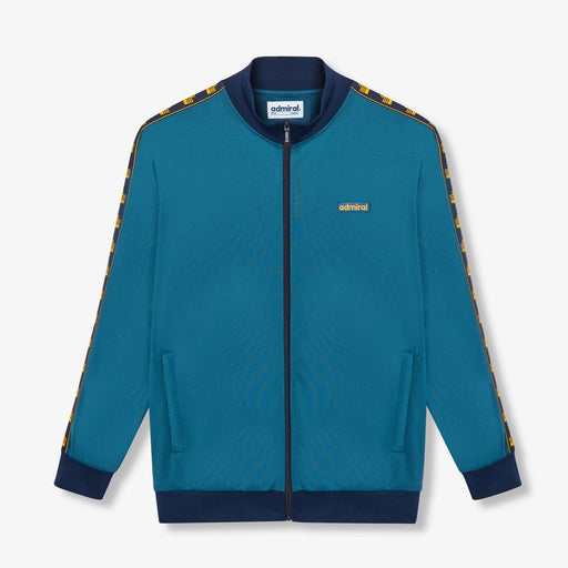 Coles Repeat Tape Track Top - Teal/Yellow