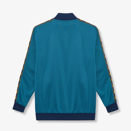 Coles Repeat Tape Track Top - Teal/Yellow