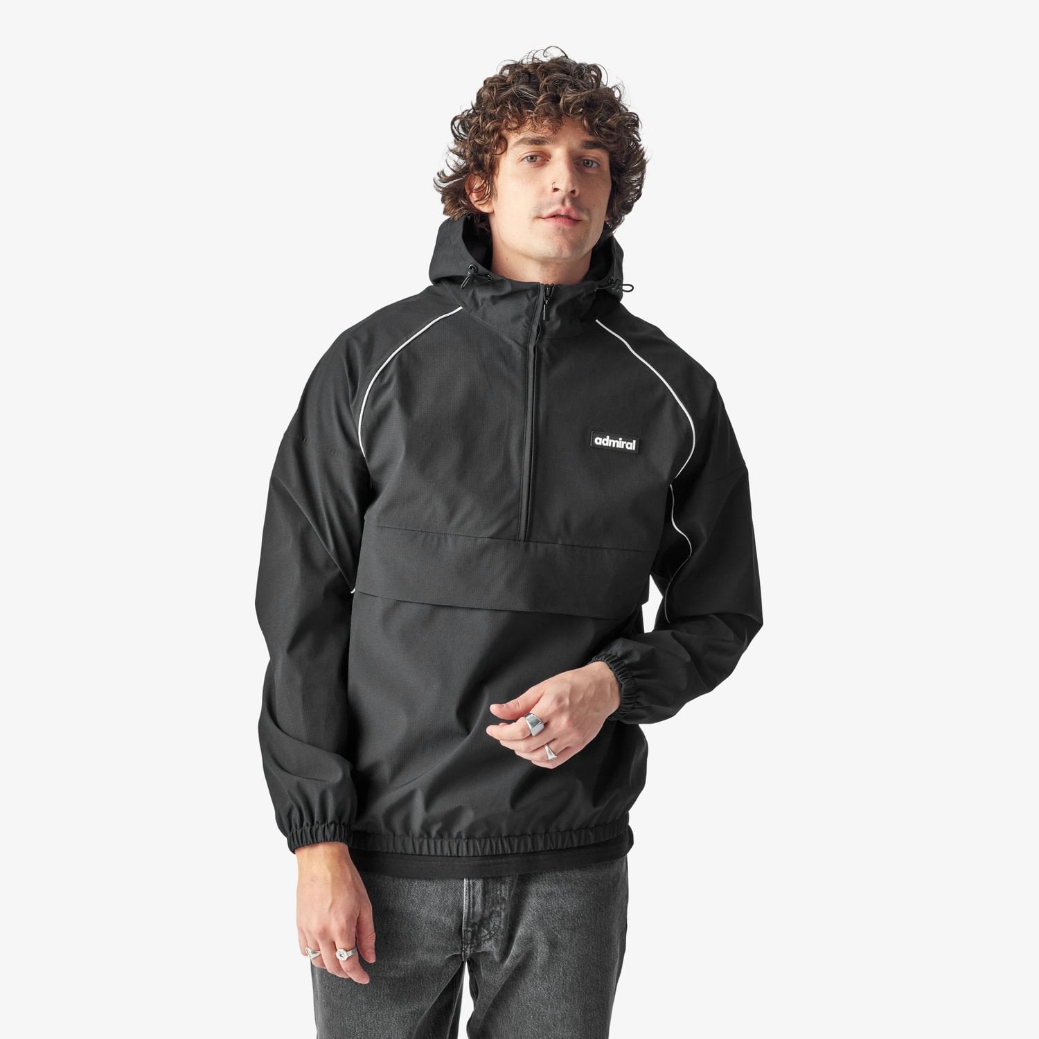 Black windcheater jacket best sale