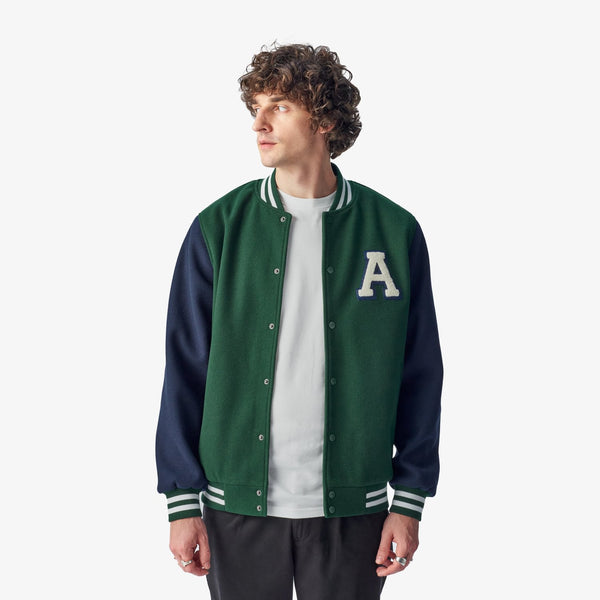 Lincoln Varsity Jacket - Dark Green