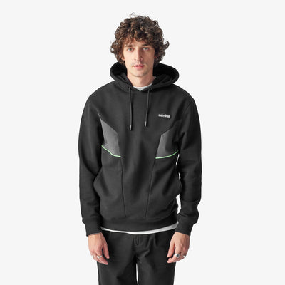 Apollo Panel Hoodie - Black/Lime