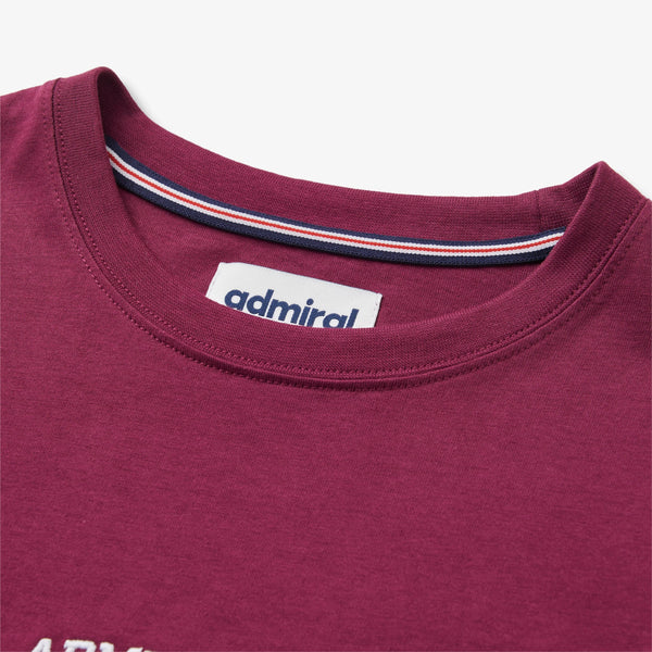 Chivers Rib Insert T-Shirt - Burgundy