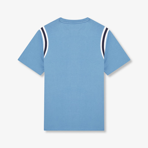 Chivers Rib Insert T-Shirt - Sky Blue