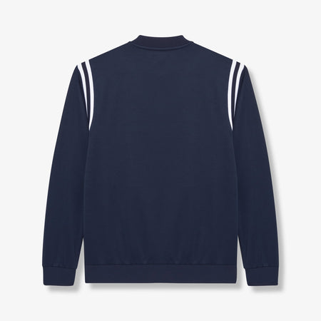 Taylor Rib Insert Track Top - Navy
