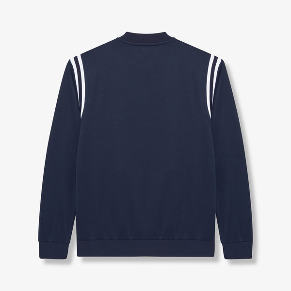 Taylor Rib Insert Track Top - Navy