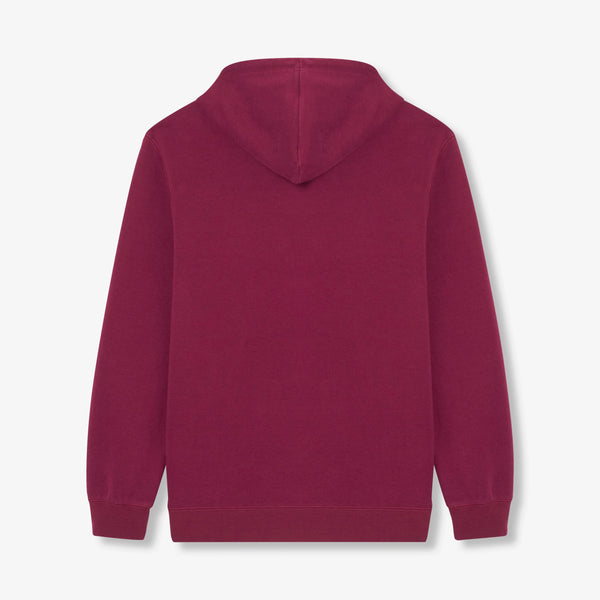 Clemence Pique Hoodie - Burgundy