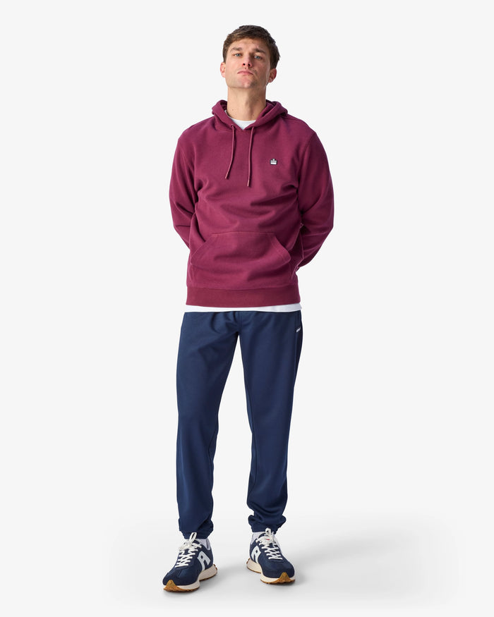 Clemence Pique Hoodie - Burgundy