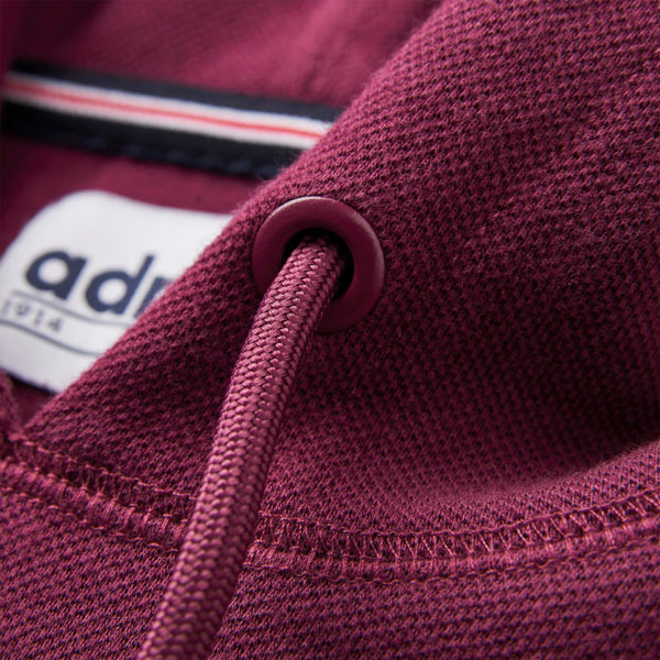 Clemence Pique Hoodie - Burgundy