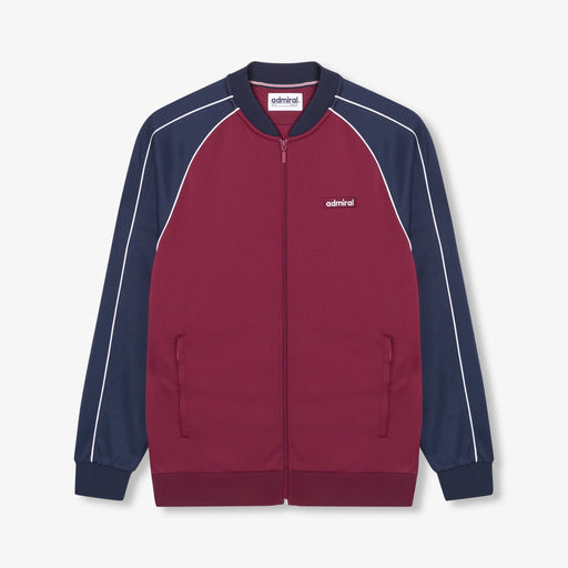 Cherry Bomber Track Top - Burgundy/Navy