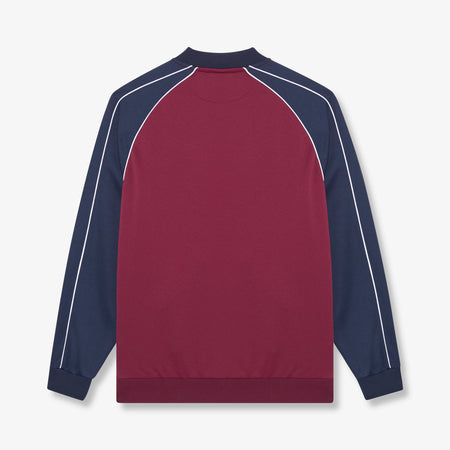 Cherry Bomber Track Top - Burgundy/Navy