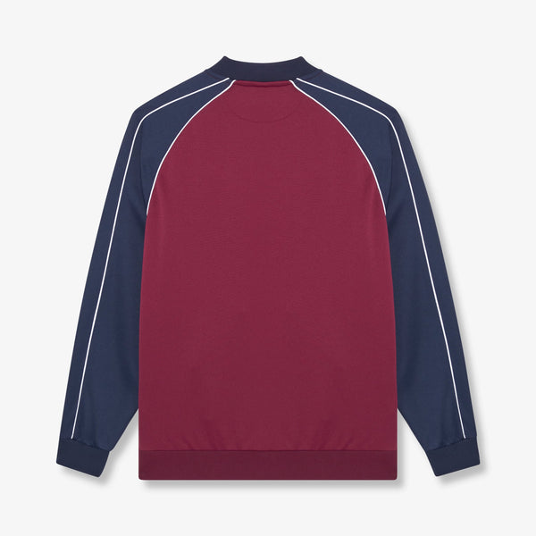 Cherry Bomber Track Top - Burgundy/Navy