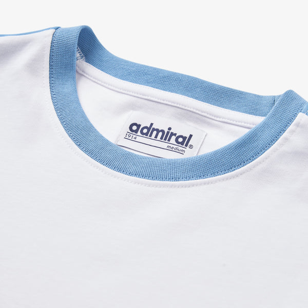 Perryman Tape T-Shirt - White/Sky