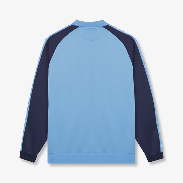 Barnes Bomber Track Top - Sky Blue/Navy