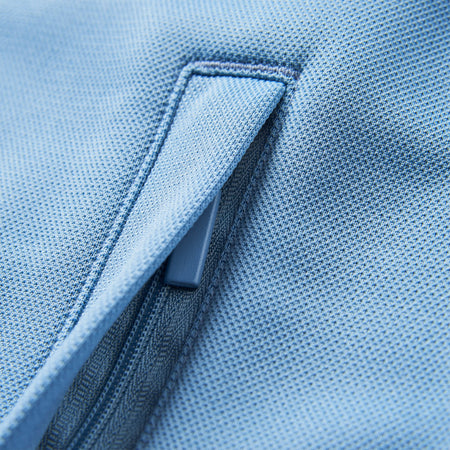 Barnes Bomber Track Top - Sky Blue/Navy