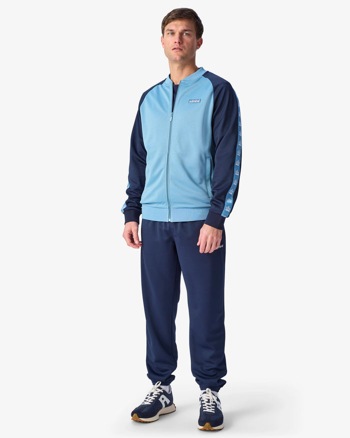 Barnes Bomber Track Top - Sky Blue/Navy