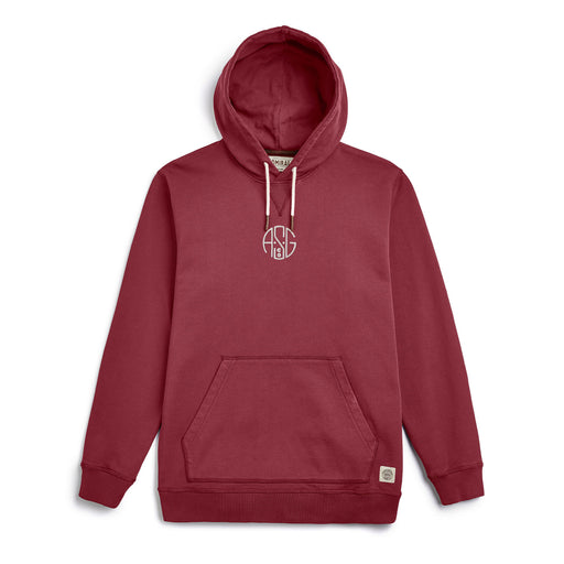 ASGco. Circle Chain Stitch Logo Hoodie - Pondicherry Red