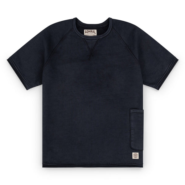 Roston Short Sleeve Pocket Sweatshirt - Simi Black Wash