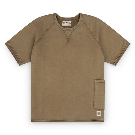 Roston Short Sleeve Pocket Sweatshirt - Manacus Green Wash