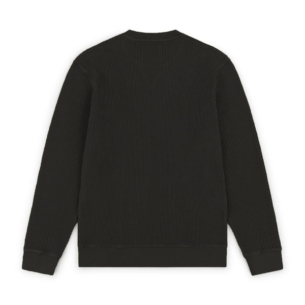 Albion Waffle Sweatshirt - Foax Black