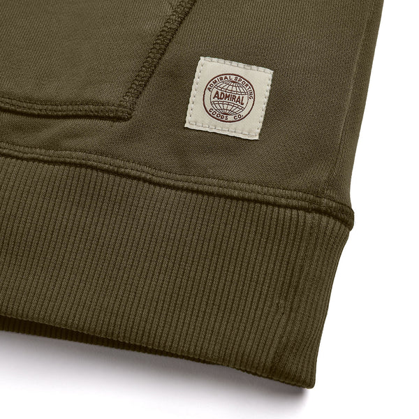 ASGco. Circle Chain Stitch Logo Hoodie - Alder Green