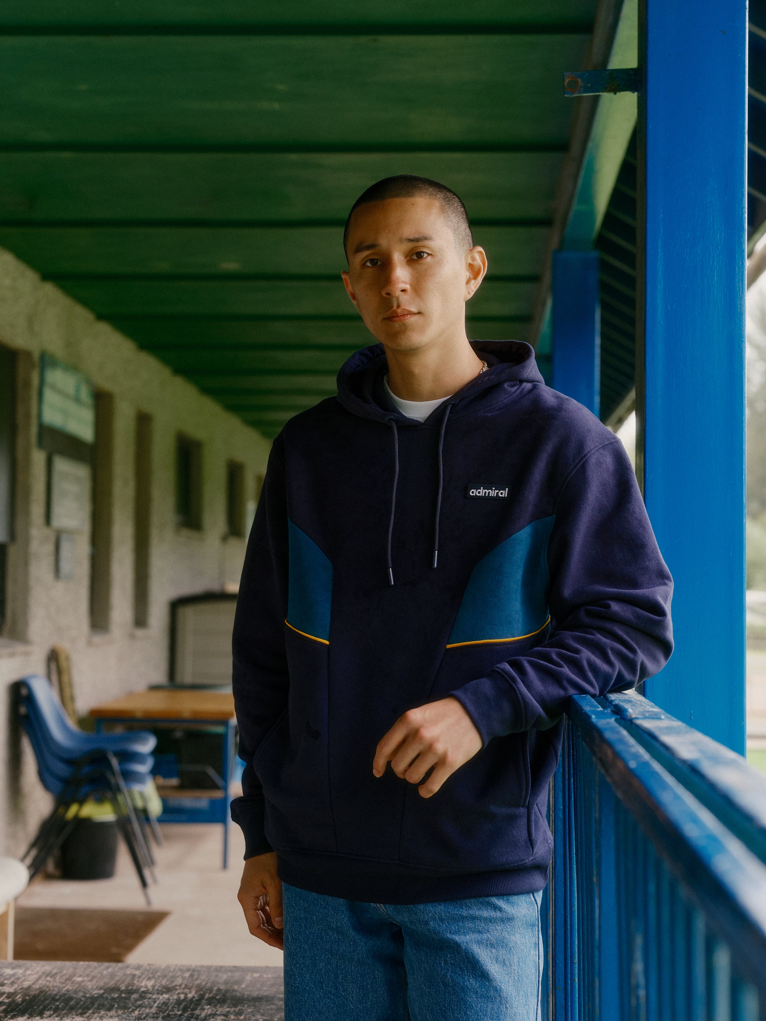 Apollo Panel Hoodie - Navy - Admiral Sports