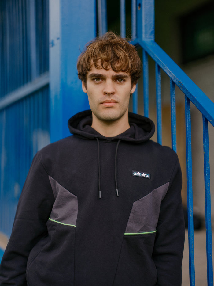 Apollo Panel Hoodie - Black/Lime